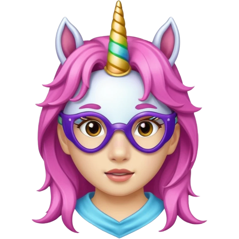 unicorn face mask scout girl emoji