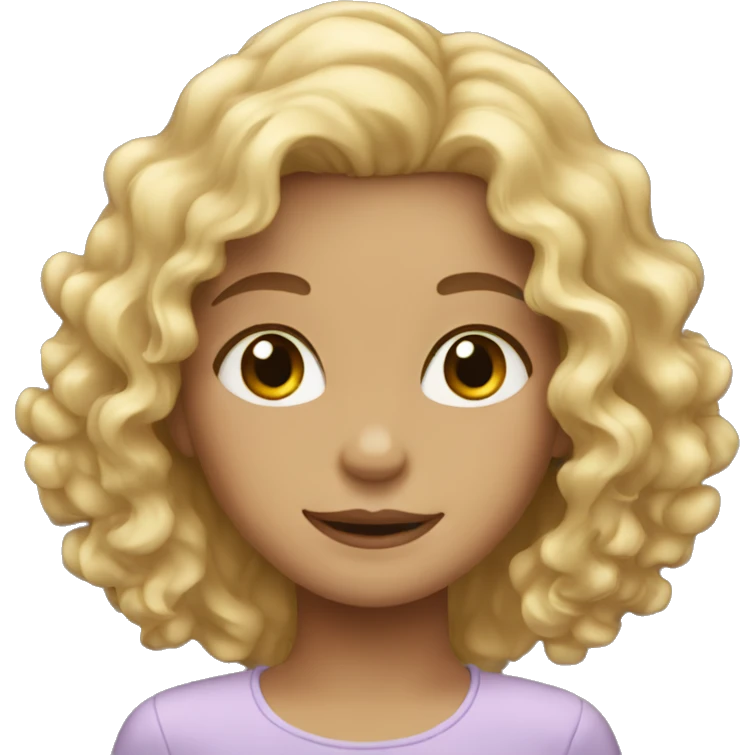 girl with curly blonde hair emoji