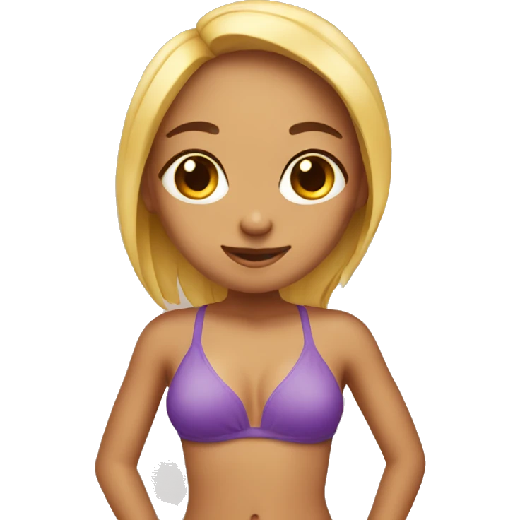Girl  wearing a bikini emoji