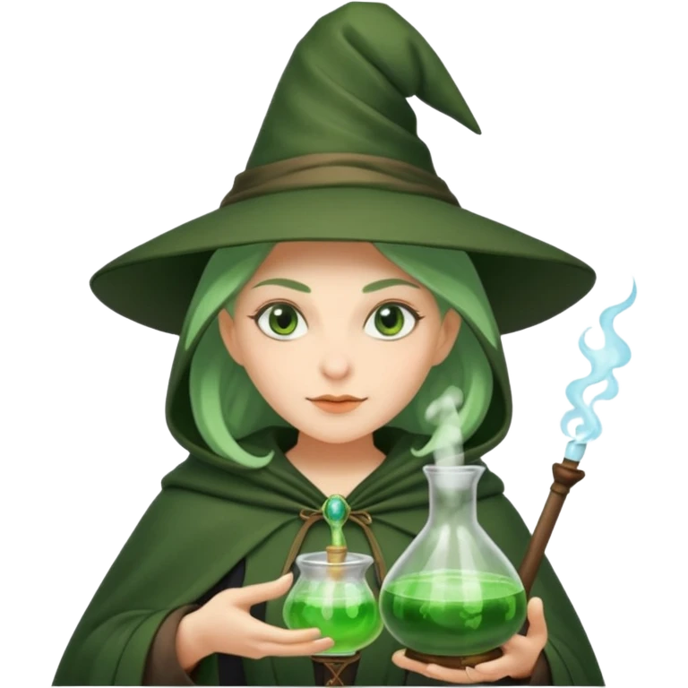 green witch cooking potion emoji