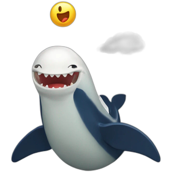 Chat sur baleine emoji