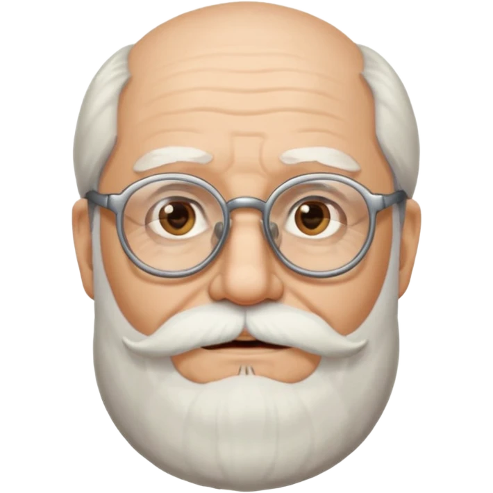 elderly glasses man with long beard emoji