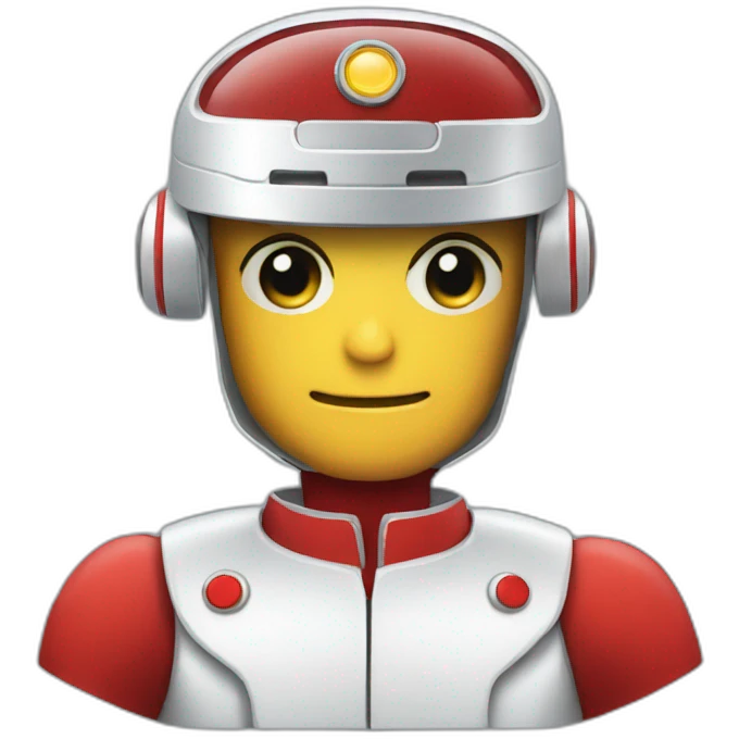 robot bellboy red uniform emoji