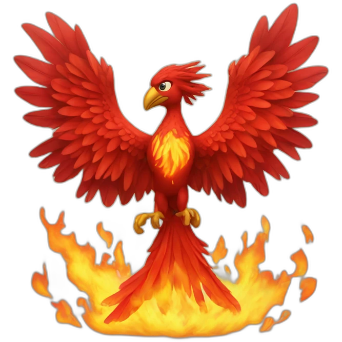 Red fire Pheonix emoji