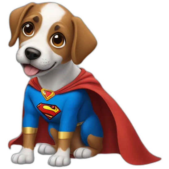 dog as superman emoji