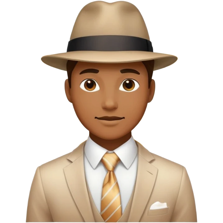 Glowing masculine energy with integrated fashion accessories like hat and tie, ethereal style inspiration, flowing aura emoji