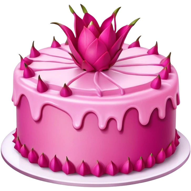 dragon fruit cake emoji
