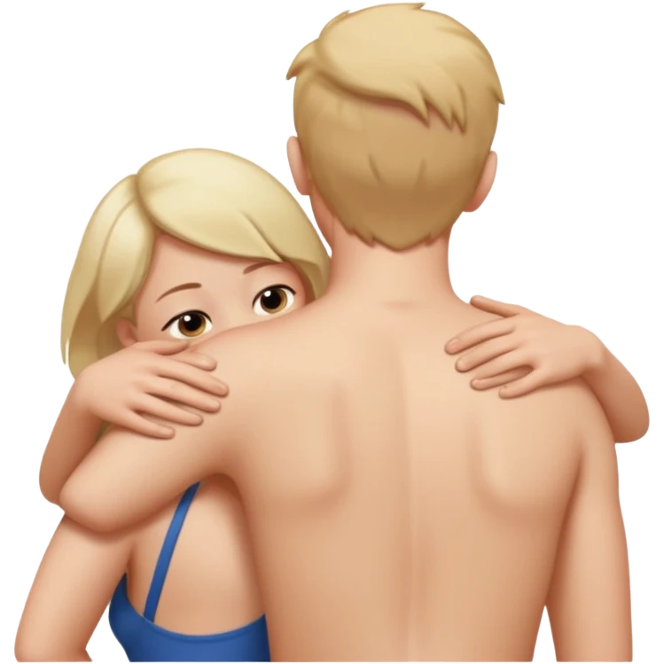 rubbing each others back emoji