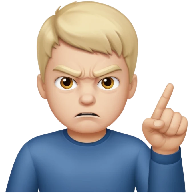 boy angrey adn pointing towards the user saying you emoji