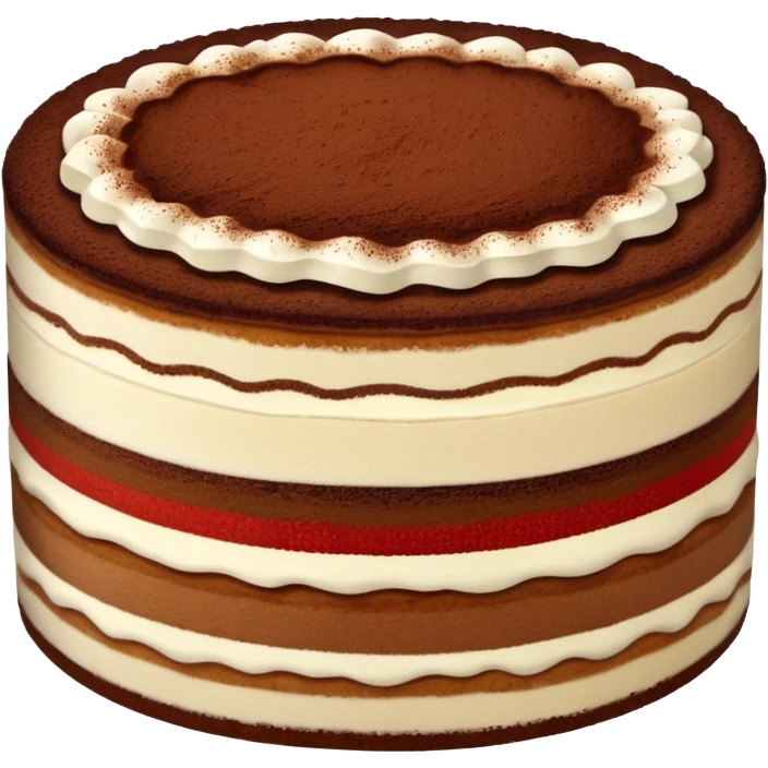 One slice of tiramisu cake emoji