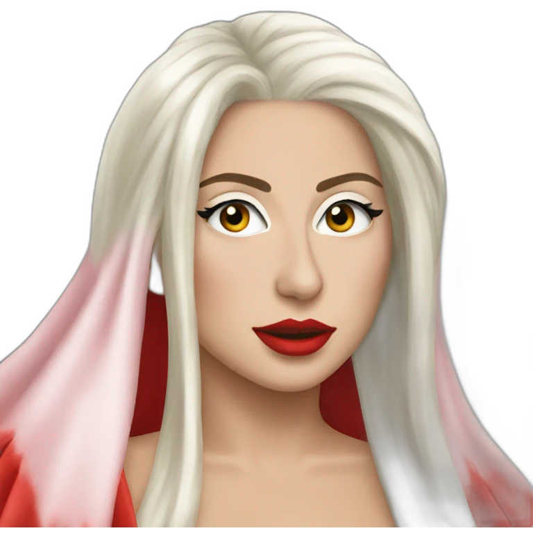 Lady gaga robe rouge emoji