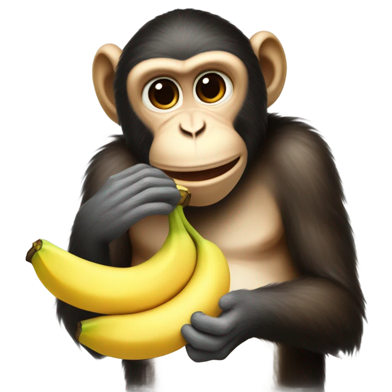 Monkey eating banana  emoji