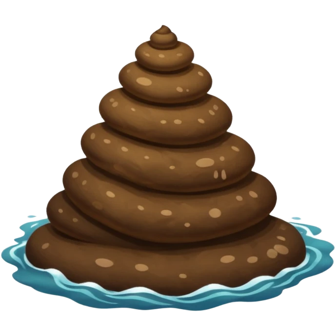poo floating in the ocean  emoji