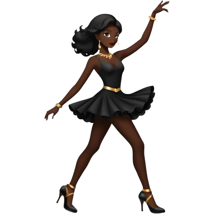 dancing silhouette with high heels emoji