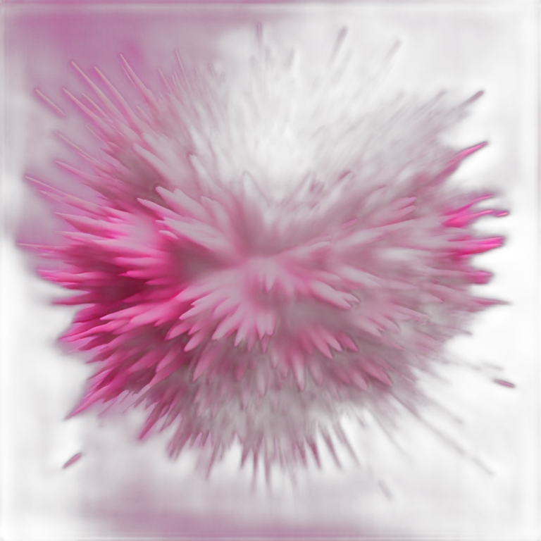 emoji of a pink explosion emoji