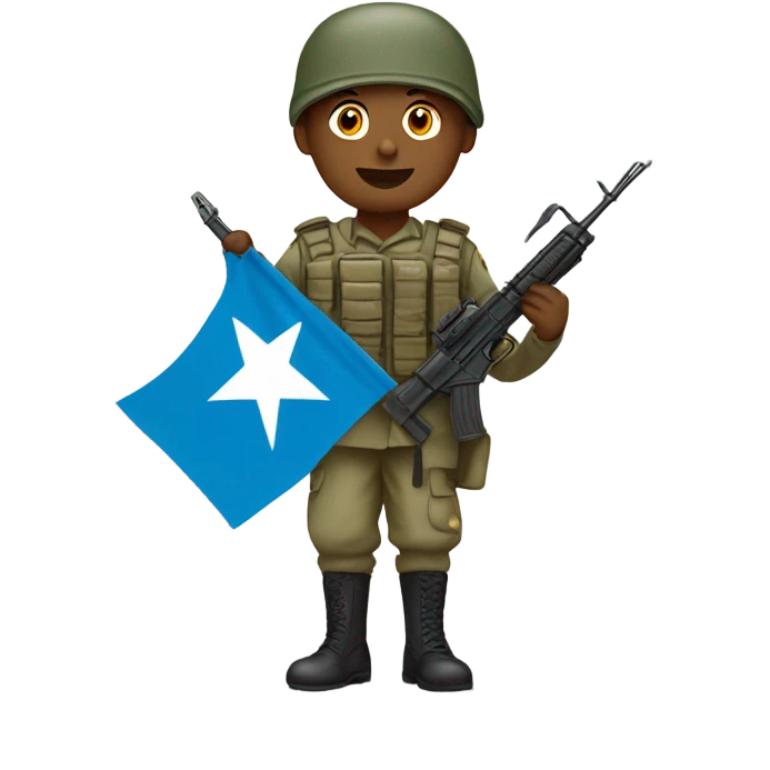 soldier with somaliaflag emoji