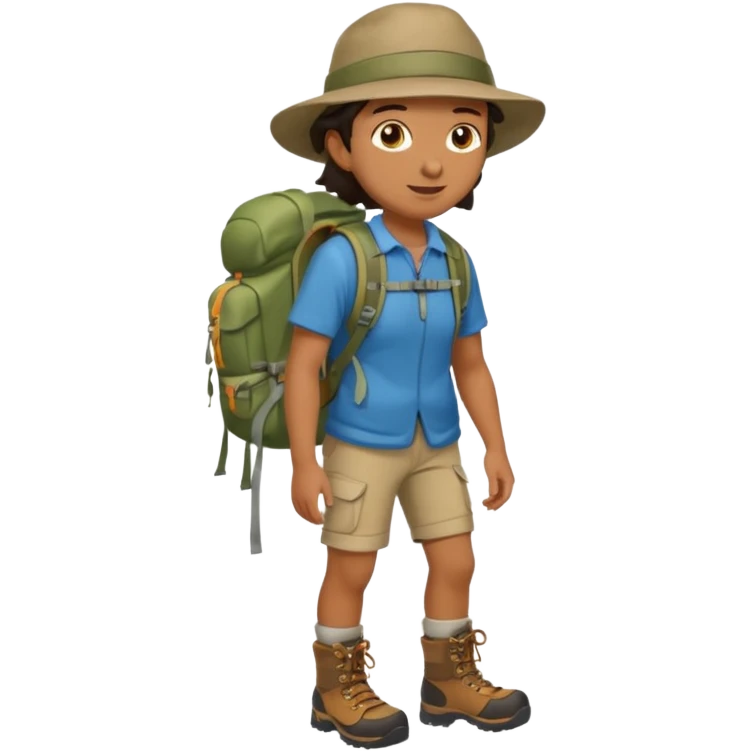 Hiker with backpack emoji