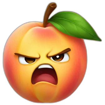 peach, angry emoji