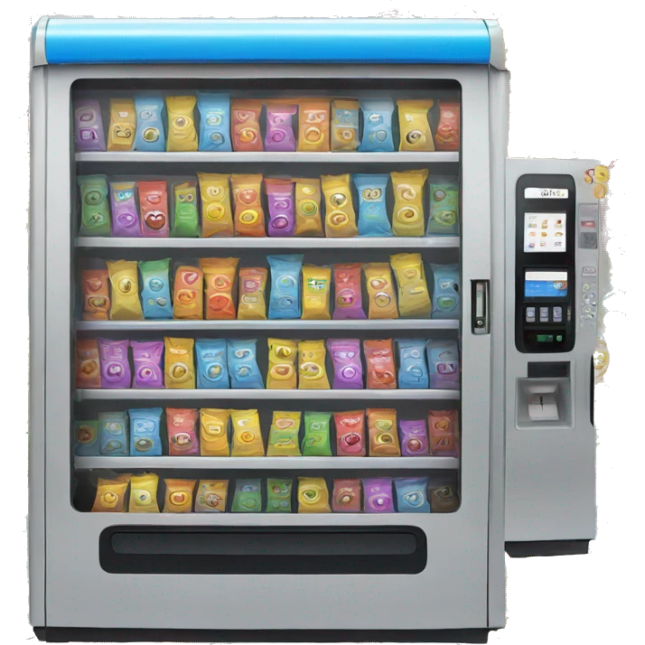 A vending machine that dispenses colourful rainbow £100 notes  emoji