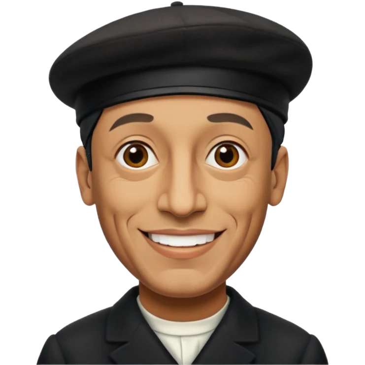 Pablo Picasso wear black berret hat emoji