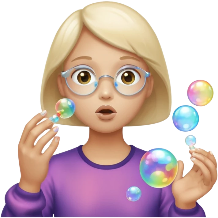 3 beige The soap bubbles emoji