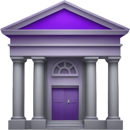 Purple bank building  emoji