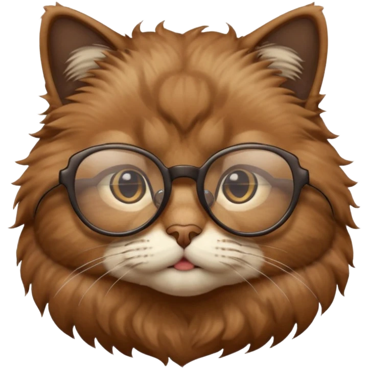  cat with glasses büst emoji