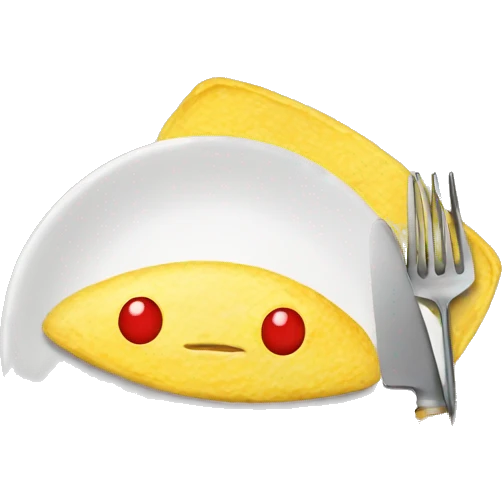 making an omlette and typing an email emoji