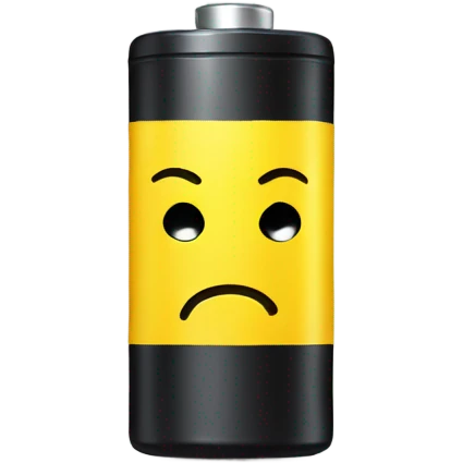 Yellow Sad battery  emoji