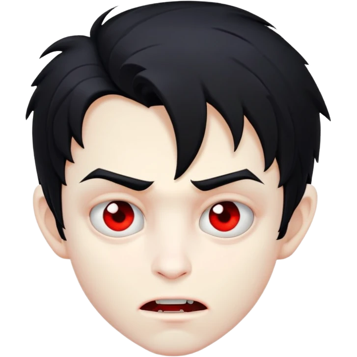 Vampire boy messy hair emoji