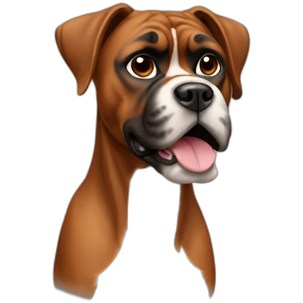 Boxer dog brown emoji