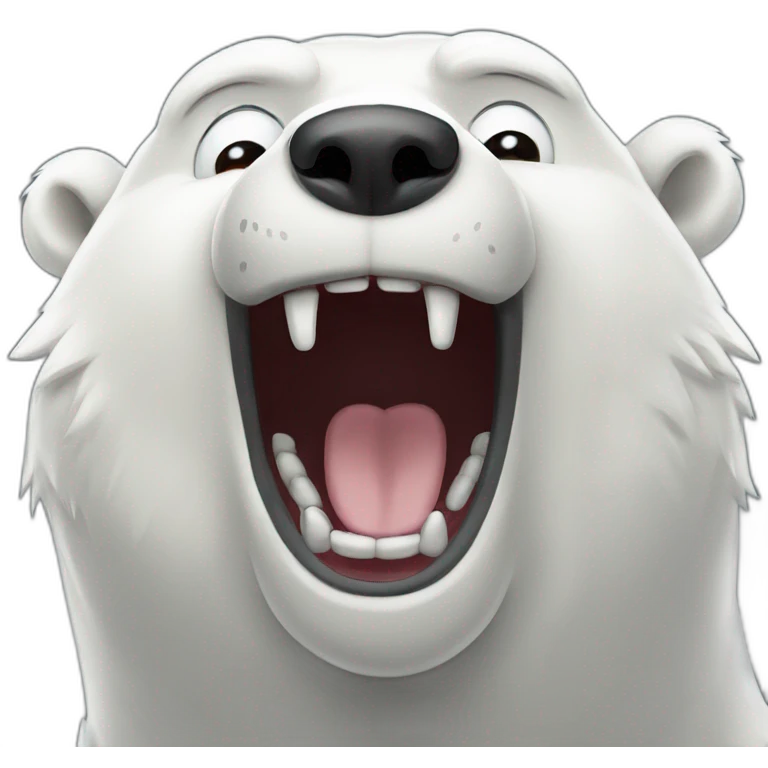 King Polar Bear Laughing emoji
