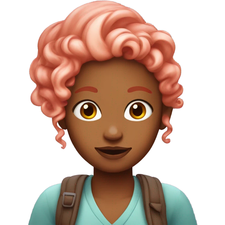 Girl with ice cream hair redhead emoji