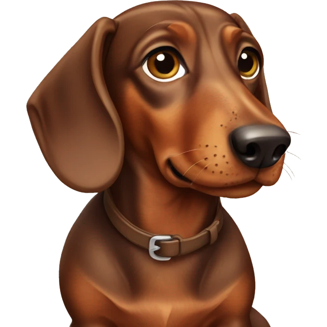 brown dachshund emoji
