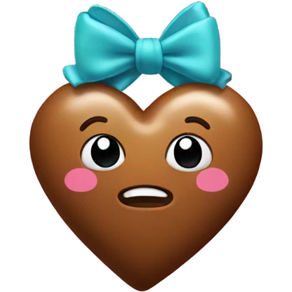  Poop emoji heart with bow  emoji