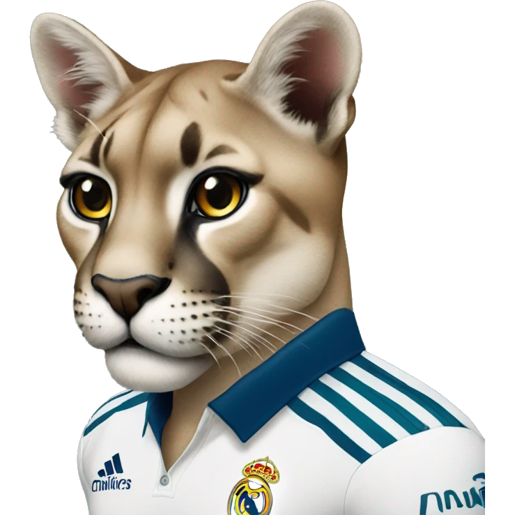 puma con la camisa del real madrid emoji