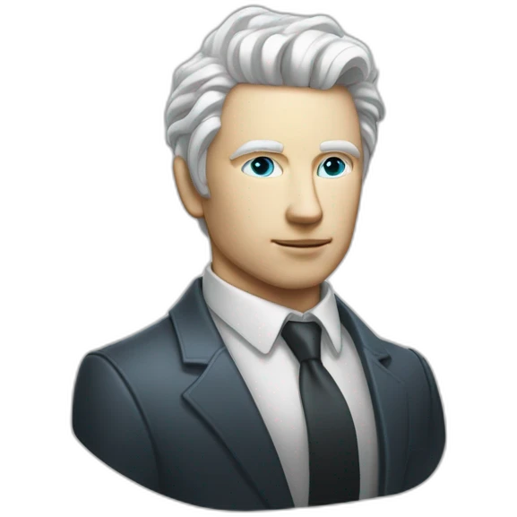 white skinned man head banker crypto usd rich future cyberpunk magic emoji