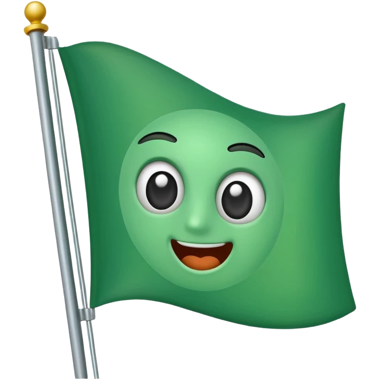 علم أخضر  emoji