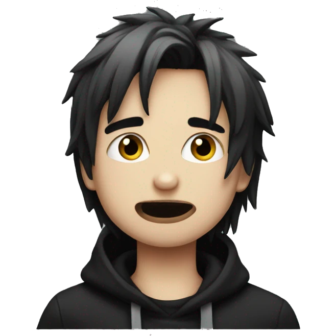 Emo boy with lip piercing emoji