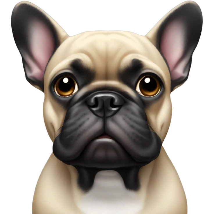 Black French bulldog emoji