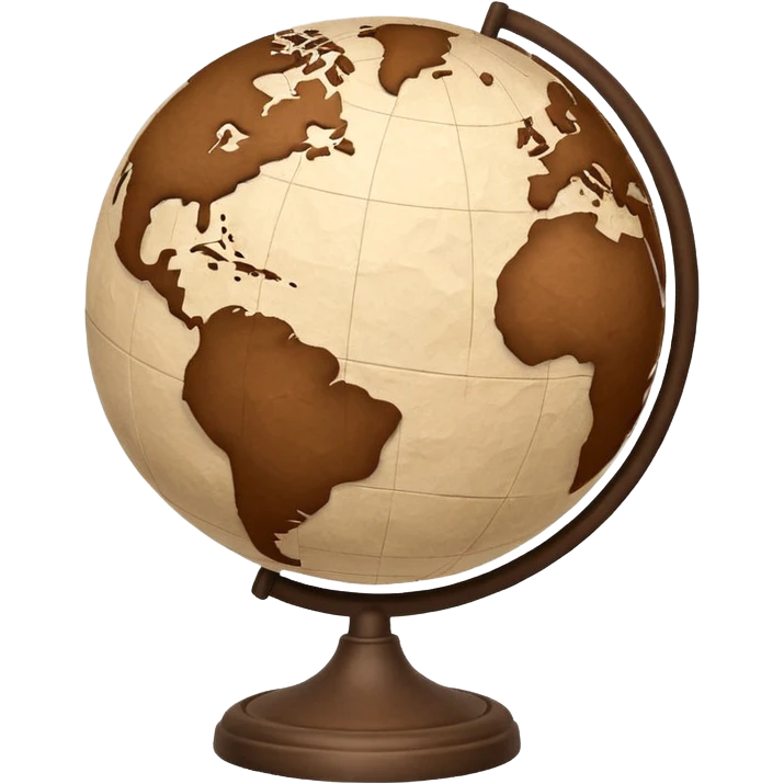 Papier-Mâché Globe with paper only globe emoji