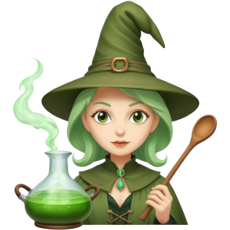 green witch cooking potion emoji