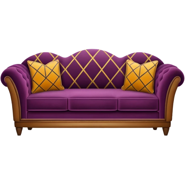Simple vintage couch aesthetic deco Pillow emoji