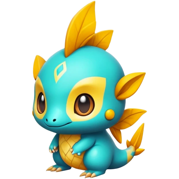 Randomly-colored exotic chibi Fakémon-creature emoji
