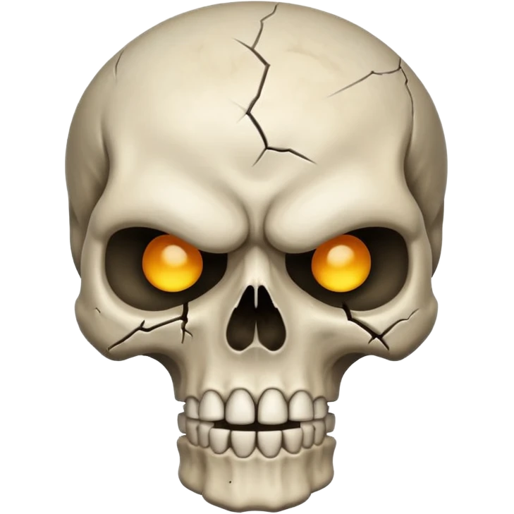 Skull with angry face emoji