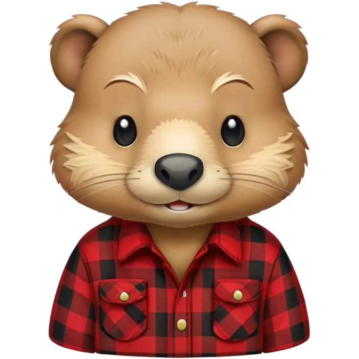 Beaver in flannel  emoji