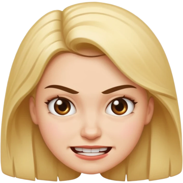 smiling woman and little angry woman emoji