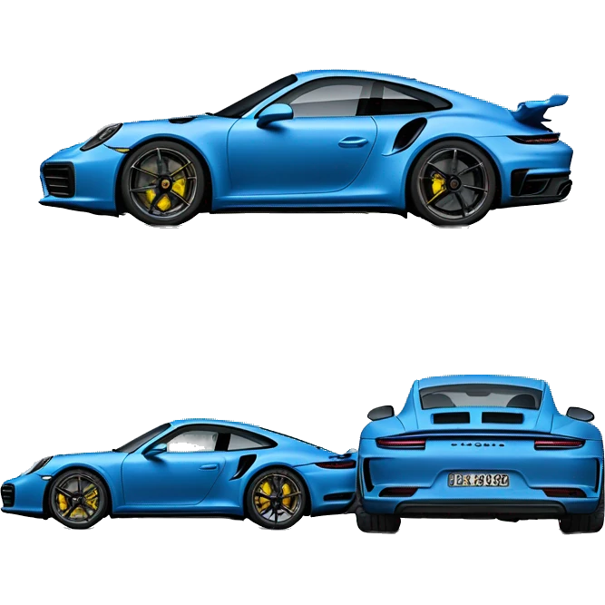 2023 Porsche 911 turbo S in matte blue emoji