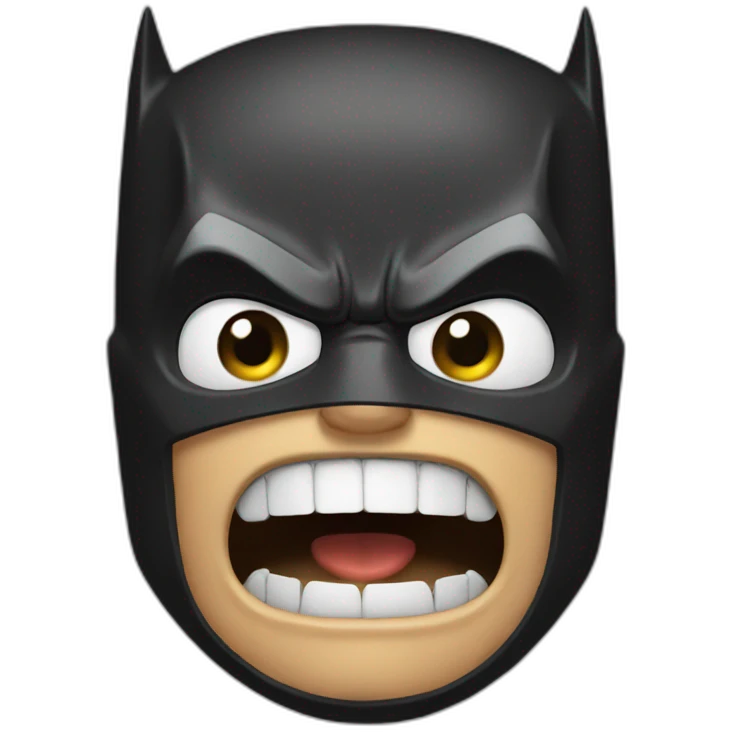 Crying Batman yelling  emoji