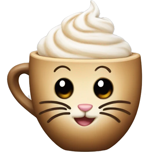 latte art mouse emoji